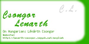 csongor lenarth business card