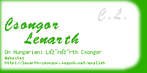 csongor lenarth business card